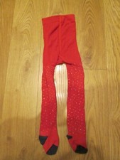 Girls Red sparkly tights TU 4/5 yrs