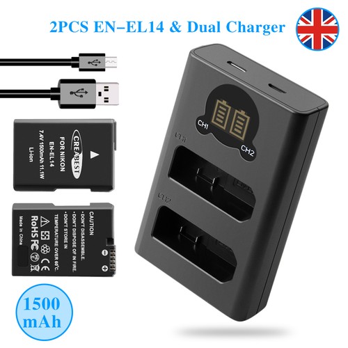El14 battery dual - 2x, en-el14