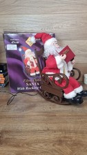 Fiber Optic Santa In Rocking Chair Christmas Decoration Ornament  Premier