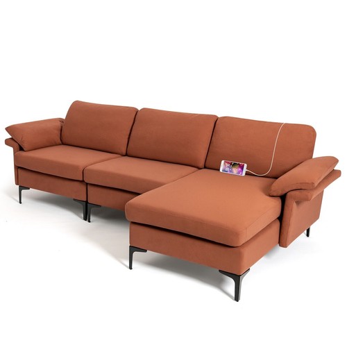 Modular shaped seater sofa - l-shaped, 3-seater