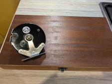 Vintage Wooden Fly Fishing Flies/Lure Box And Fly Reel