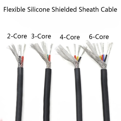 Flexible silicone shield cable - silicone,