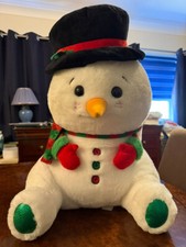EXTRA LARGE 25" GIANT CUDDLY CUTE CHRISTMAS BELLY BUDDY SNOWMAN SOFT TOY PLUSH