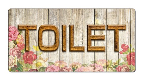 Toilet plaque metal sign - toilet,