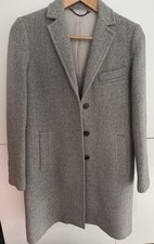 Jigsaw Herringbone Wool City Coat - UK 8 - In Excellent Condition RRP £299