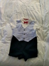 MONSOON BABY FORMAL SUIT/GROW OUTFIT  -BLUE- AGE 9-12 MONTHS 