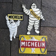 Michelin Men Cast Iron Sign