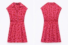 Zara Pink Floral Mini Dress