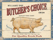 Butcher's Choice pig, 30x40cm