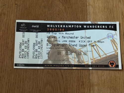 Ticket 2005 wolves v - wolves,
