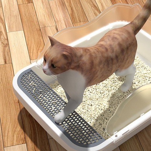 Extra large open cat litter - open,