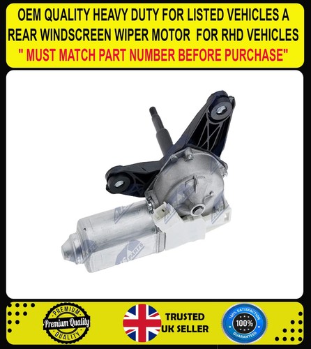 Rear windscreen wiper - wiper, motor