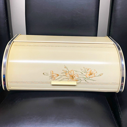 Beige metal bread - bread, bin