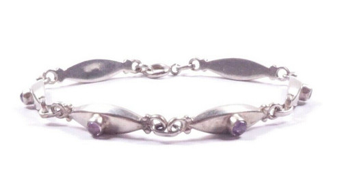 Vintage amethyst bracelet 925 - amethyst,