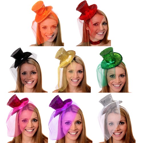 Mini top hat with - mini, glitter