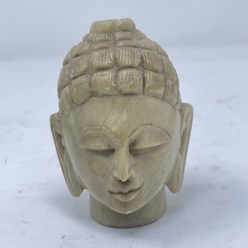 Hand carved soapstone buddha - carved,