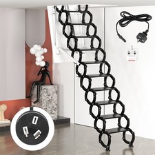 Electirc Attic Ladder Aluminum Folding 70*100 cm 9.5Ft With Remote For Loft az