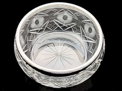 Antique cut glass sterling - glass, &