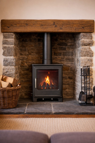 1kw cast iron - log, wood