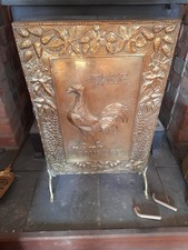 Vintage Brass Take Courage Brewery Fire Guard