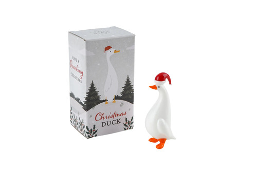 Artisan glass christmas duck - artisan,