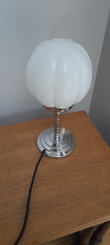 Vintage art deco chrome - art, table