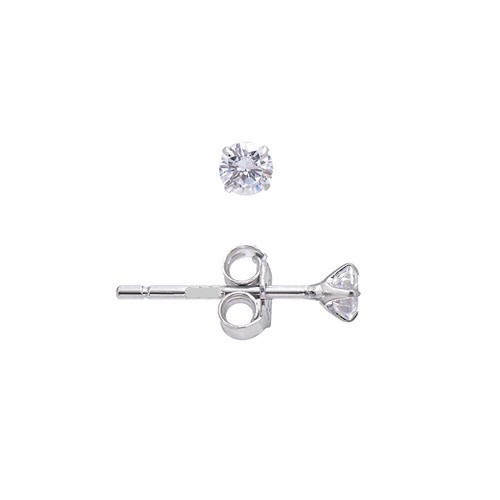 2mm genuine round diamond stud - 2mm,