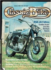 CLASSIC BIKE JANUARY 1985 - 250 PATON RACER TEST / BSA DIRT BIKES / 325 GREEVES