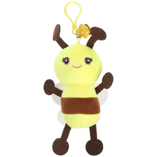 3pcs yellow plush bee pendant - plush,