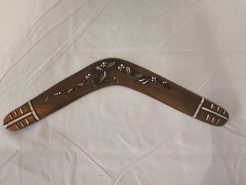 Vintage wood boomerang - vintage,