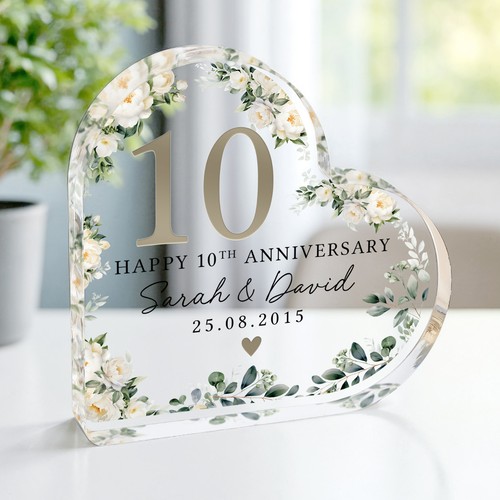 Personalised floral 10th - floral,