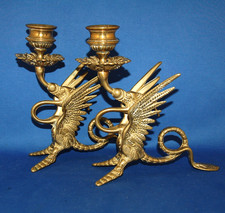Pair brass gryphon - pair,