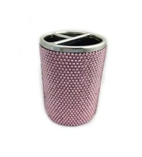 Pink Diamante Pen Holder