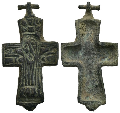 Byzantine bronze cross 8th - bronze, (8th