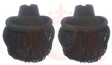 Black Silk Shoulder Epaulettes