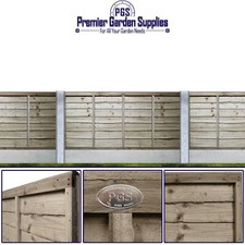 W.6ft x H.3ft Premier Capped Larch Lap Framed Overlap Treated Fence Panels