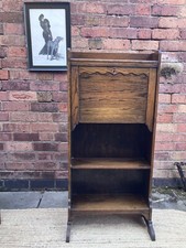 Vintage slim bureau bookcase .Oak.