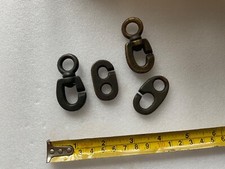 WW2 PAIR CLIPS BRASS VINTAGE FLAG POLE RIG OLD RIGGING YACHT NARROW BOAT SAILING