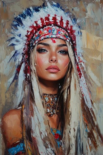 Native american woman - native,