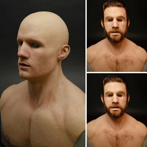 Men latex face - face, mask
