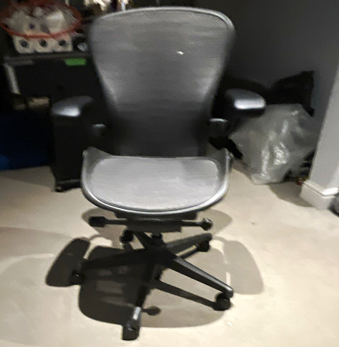 Grey mesh office task chair - task,
