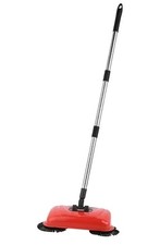 Sweeping Machine Hand Push Vacuum Broom Dustpan Handle Household New Red Sweeper
