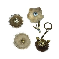 Vintage Mink Fur Floral