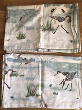 Lobster Creek Waders 2 Pillowcases Cotton New Bird Coast Seaside Nautical Piping