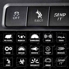 15Pcs Car Accessories Dashboard Button Switch On Off Sticker Decal Self-Adhesive