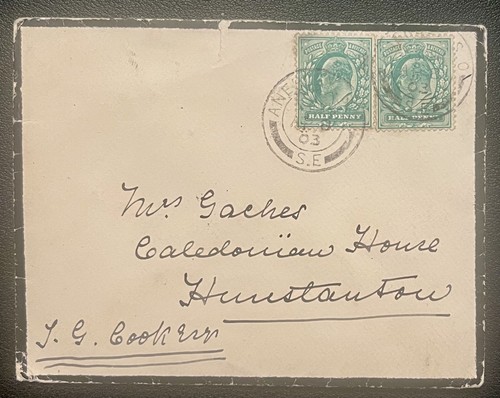 Edwardian mourning envelope - mourning,