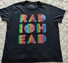 RADIOHEAD ~  rainbow w.a.s.t.e T-shirt oversized MEDIUM ~ thom yorke