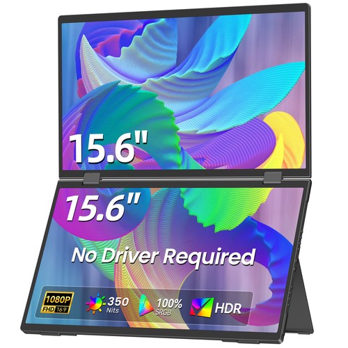 Foldable dual monitor - 15.6",