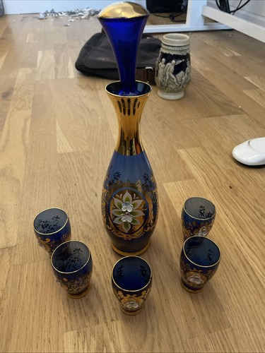 Bohemian cordial decanter with - bohemian,