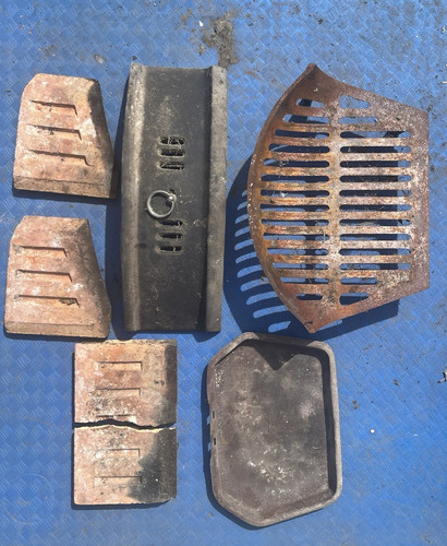 Cast iron fireplace fire - iron,
